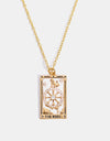 Tarot Card Pendant Stainless Steel Necklace