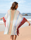 Openwork Color Block Plunge Cover-Up