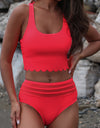 Scoop Neck Sleeveless Swim Set