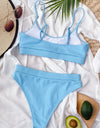 Scoop Neck Spaghetti Strap Two-Piece Swim Set