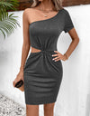 Ivy Lane Cutout Twisted One-Shoulder Mini Dress