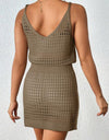 Openwork V-Neck Sleeveless Cover Up Dress