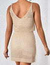 Openwork V-Neck Sleeveless Cover Up Dress