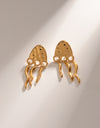 18K Gold-Plated Stainless Steel Jellyfish Earrings