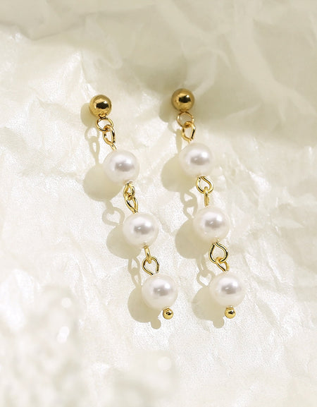 Stainless Steel Freshwater Pearl Earrings