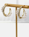 Alloy Pearl Hoop Earrings