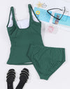 Square Neck Wide Strap Tankini Set