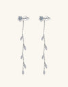 1.38 Carat Moissanite 925 Sterling Silver Leaf Earrings