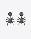 Spider Rhinestone Alloy Earrings