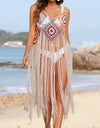 Fringe Spaghetti Strap Cover-Up