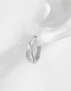 925 Sterling Silver Huggie Earrings