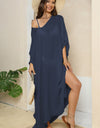 V-Neck Three-Quarter Sleeve Cover-Up