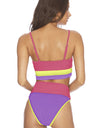 Color Block Spaghetti Strap Two-Piece Swim Set