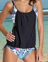 Full Size Crisscross Scoop Neck Tankini Set