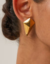 Stainless Steel 18K Gold-Plated Geometric Earrings