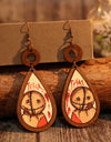 Wooden Teardrop Shape Earrings