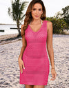 Openwork Wide Strap Cover-Up Dress