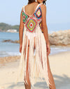 Fringe Spaghetti Strap Cover-Up