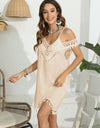 Tassel Scoop Neck Wide Strap Cover-Up