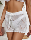 Drawstring Cutout Swim Shorts