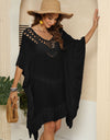 Cutout Ruffled Half Sleeve Cover-Up