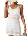 Openwork V-Neck Sleeveless Cover Up Dress