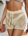 Drawstring Cutout Swim Shorts