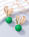 Alloy Drip Oil Bunny Earrings