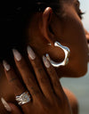 Stainless Steel C-Hoop Earrings