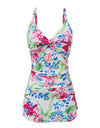 Printed Spaghetti Strap Top and Skirt Swim Set