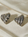 Stainless Steel Heart Shape Stud Earrings