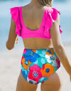 Cropped Swim Top and Floral Bottoms Set