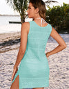 Openwork Wide Strap Cover-Up Dress