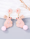 Synthetic Pearl Alloy Rabbit Dangle Earrings