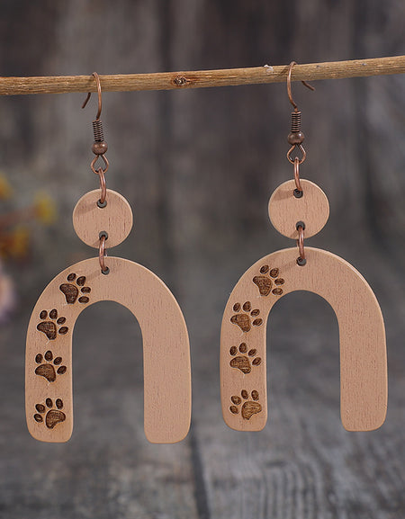 Geometric Shape Wooden Earrings