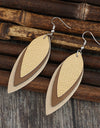 PU Leather Leaf Shape Earrings