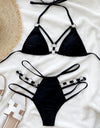 Cutout Halter Neck Two-Piece Bikini Set