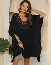 Cutout Ruffled Half Sleeve Cover-Up