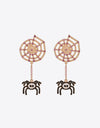 Spider Rhinestone Alloy Earrings