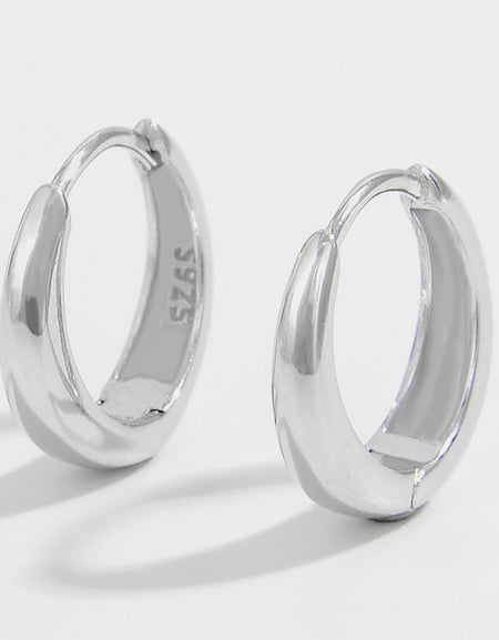 925 Sterling Silver Huggie Earrings