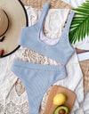 Scoop Neck Wide Strap Two-Piece Swim Set