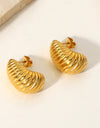 Shell Shore Spiral Stud Earrings