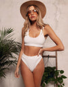 Scoop Neck Wide Strap Two-Piece Swim Set