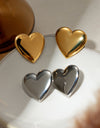 Stainless Steel Heart Stud Earrings