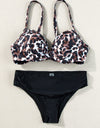 Leopard Sweetheart Neck Bikini Set