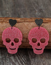 Acrylic Skeleton & Heart Earrings