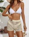 Drawstring Cutout Swim Shorts