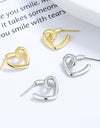 Alloy Irregular Heart Earrings