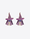 Witch Rhinestone Alloy Earrings