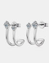 Moissanite 925 Sterling Silver C-Hoop Earrings